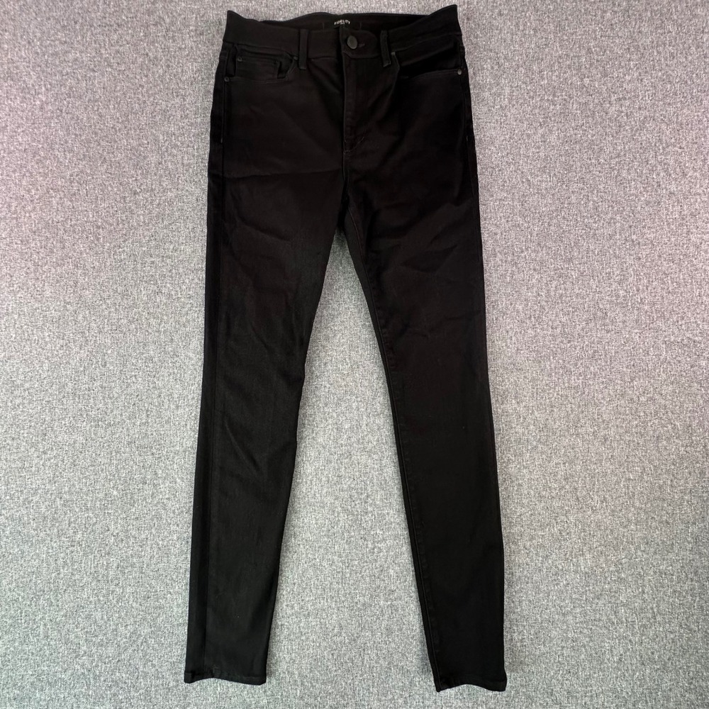 Fidelity Jeans Womens 29 Gwen Jett Black High Rise Skinny Stretch H4032-GWEN